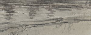 Arnoldus Johannes Eymer - Aquarel, Landschap met kerktoren - Ingelijst kopen? Bied vanaf 35!