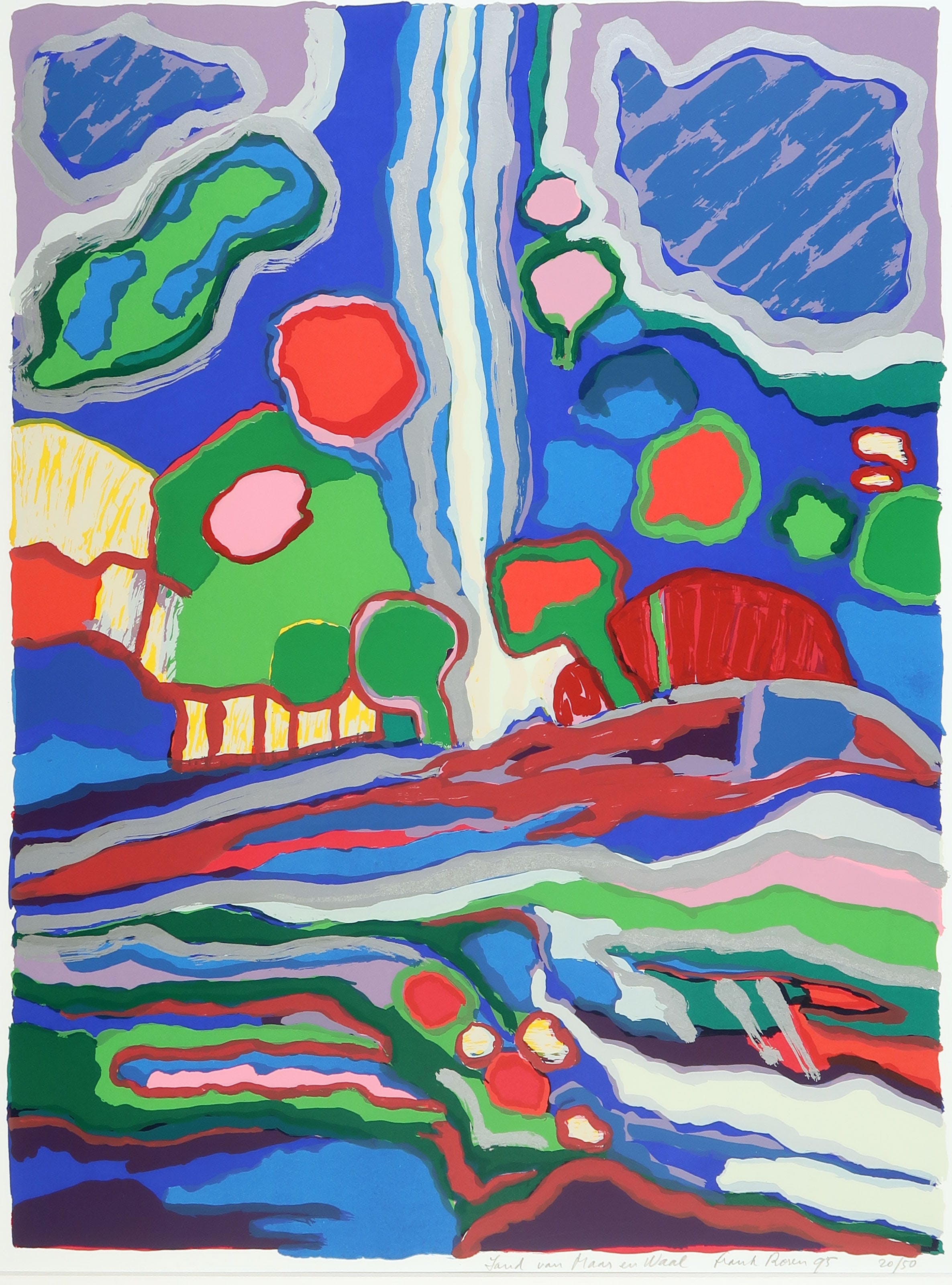 Frank Rosen - Zeefdruk, Land van Maas en Waal kopen? Bied vanaf 10!