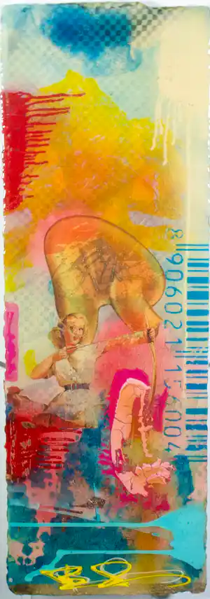 Bram Reijnders - Polygrafie en epoxy, Elements forgotten beauty IV (met ophangsysteem) verkauft für € 100!