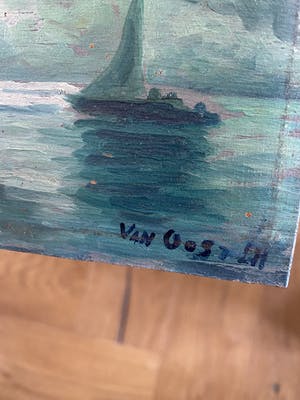 Niet of onleesbaar gesigneerd - Europese school - 19de eeuw - zee en vissers kopen? Bied vanaf 1!