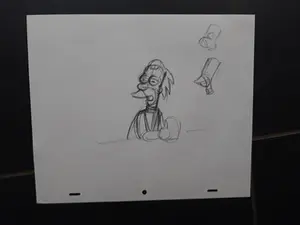 Matt Groening - originele productietekening The Simpsons Lenny, ingelijst + Certificaat kopen? Bied vanaf 75!