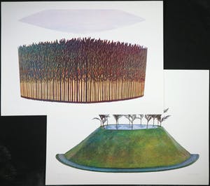 Doris Groeneveld - Lot van twee zeefdrukken, Heuvel en Bosperceel kopen? Bied vanaf 1!