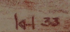 Niet of onleesbaar gesigneerd - Onbekende kunstenaar- ingelijste krijttekening : Molen - 1933 kopen? Bied vanaf 10!