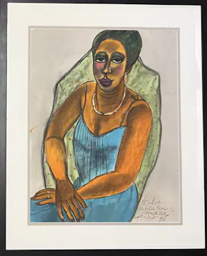 Corneille - Groot pastel en aquarel op papier, Aïcha, de mooie Peul, 1990 kopen? Bied vanaf 6000!