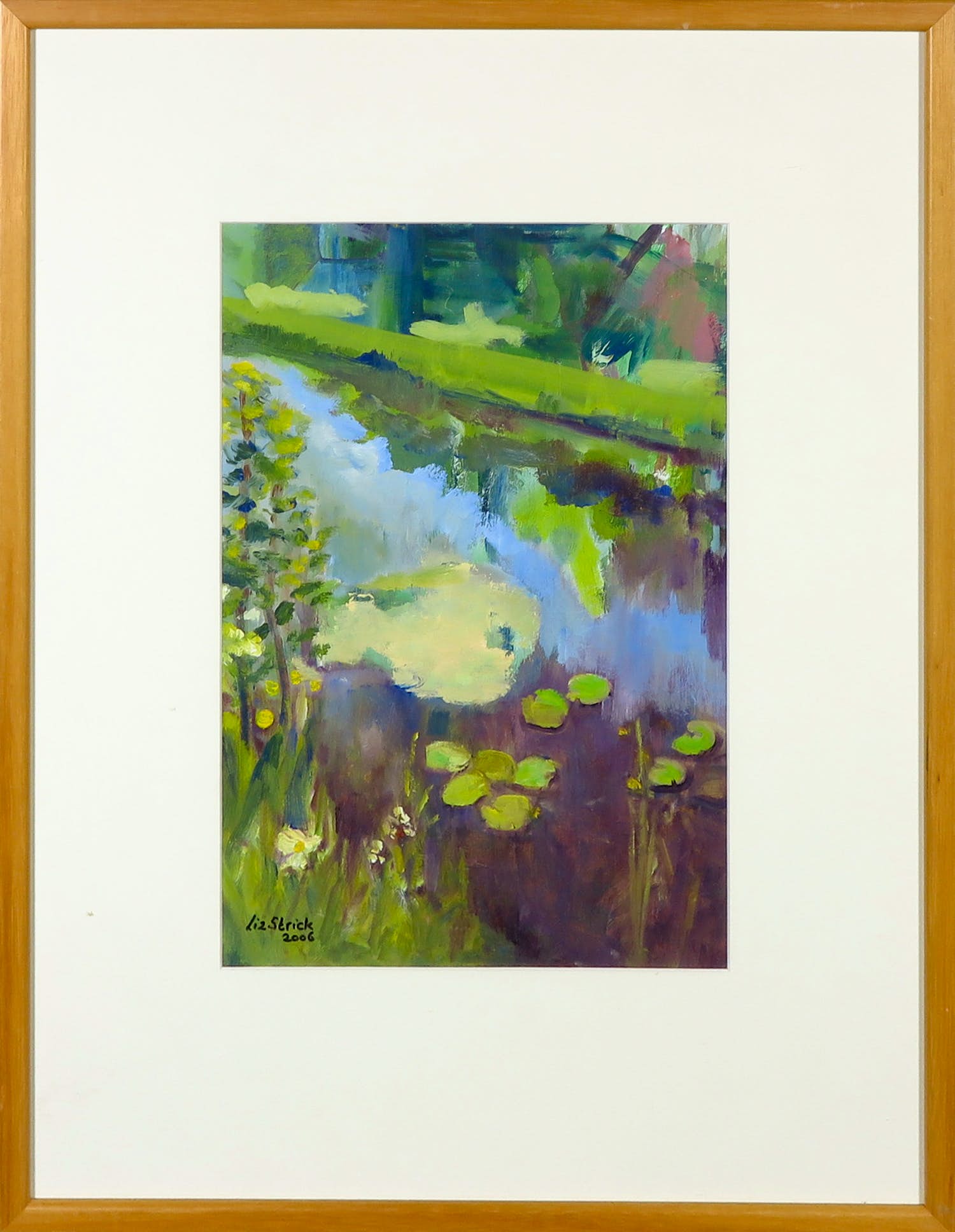 Liz Strick - Olieverf op papier, Waters Edge kopen? Bied vanaf 1!