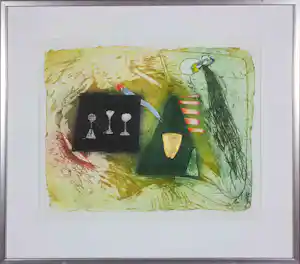 Michel van Overbeeke - Ets, Love game II - Ingelijst vendu pour 140€ !
