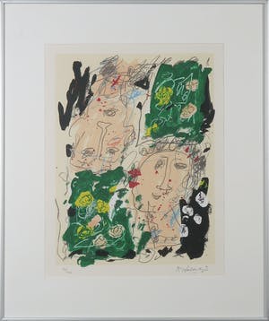 Kees Salentijn - Zeefdruk, Vestidos VI - Ingelijst kopen? Bied vanaf 50!