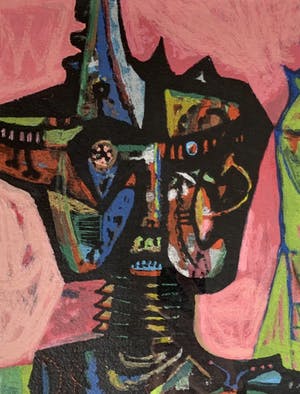 Shinkichi Tajiri - kleurenzeefdruk - 'St Joris en de draak' 1950-1991 kopen? Bied vanaf 399!