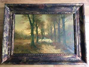 Niet of onleesbaar gesigneerd - Herder met schapen verkocht voor € 1!