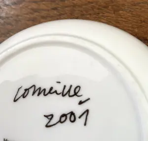 Corneille - 2 schaaltjes en hoge blikken trommel, gesigneerd in de druk kopen? Bied vanaf 25!