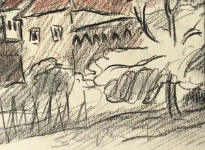 Jan Sluijters (jr.) - Dorpsgezicht met kerk. kopen? Bied vanaf 75!