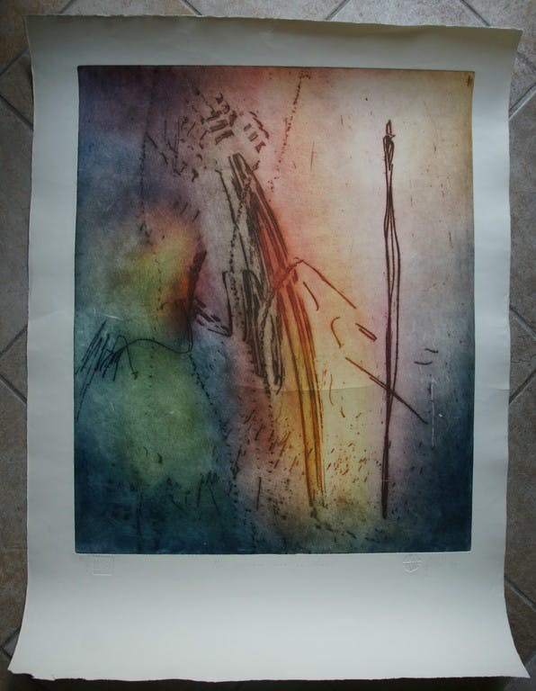 Ad Arma - Laatste x! Ad Arma - "De vrouw van je hart" - zeer grote ets - oplage: 70 ex. kopen? Bied vanaf 1!