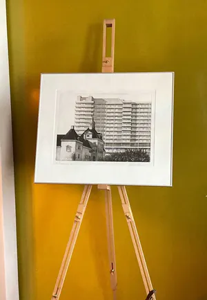 Wim Bettenhausen - Prachtige gedetailleerde ets, Ziekenhuis Westeinde (Den Haag) kopen? Bied vanaf 125!