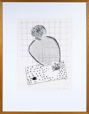 Roger Raveel - Ets, Meer kan ik niet dan griffelen in het niets - Ingelijst verkocht voor € 1!