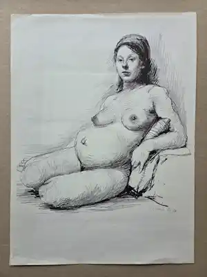 Aat Veldhoen - Naakt. Portret vrouw. verkauft für € 20!
