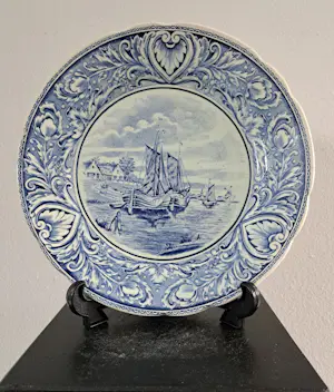 Royal Boch - Kobalt blauw Keramiek Wandbord by Belgium voor Royal Sphinx , Holland - Delfts kopen? Bied vanaf 35!