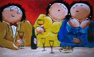 Theo Broeren - Acryl op doek, Een Feestje - Ingelijst (Groot) kopen? Bied vanaf 100!