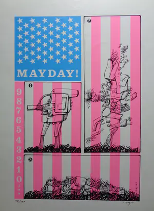 Shinkichi Tajiri - MAYDAY / KLEURZEEFDRUK / 70x50cm / SIG / PRENT190 kopen? Bied vanaf 25!