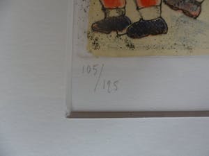 Franz Borghese - Aquatint ets, Titel, Raduno sportivo. kopen? Bied vanaf 175!