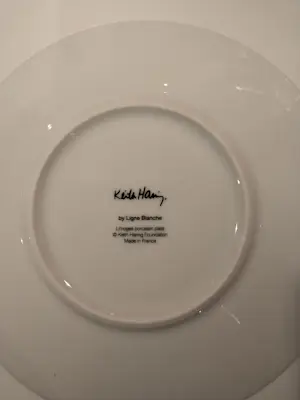 Keith Haring - Handgeschilderd porseleinen verzamelbord wit/goud (Limited Edition) kopen? Bied vanaf 150!