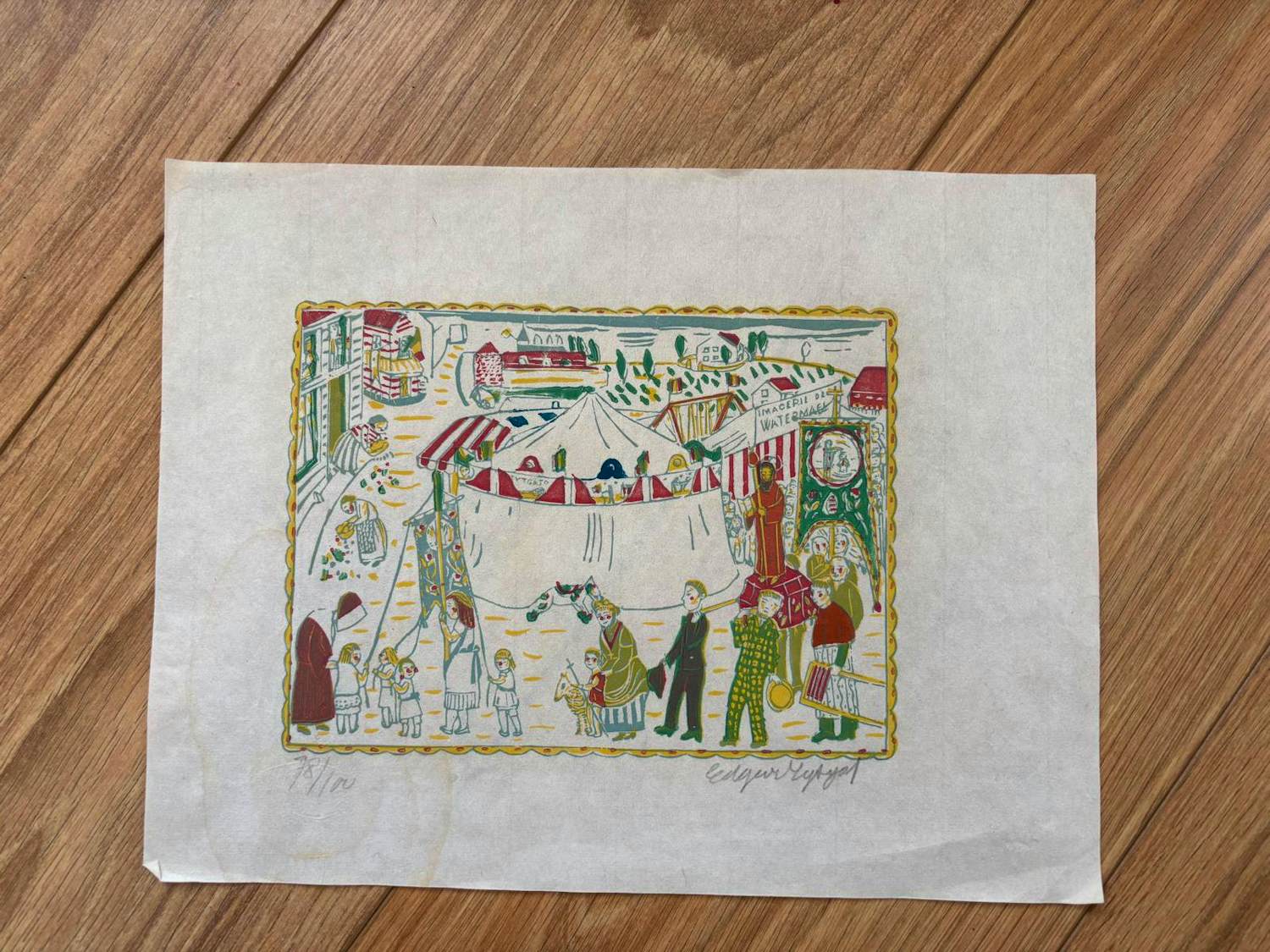 Edgard Tytgat - La Procession - Carrousels et baraques kopen? Bied vanaf 150!