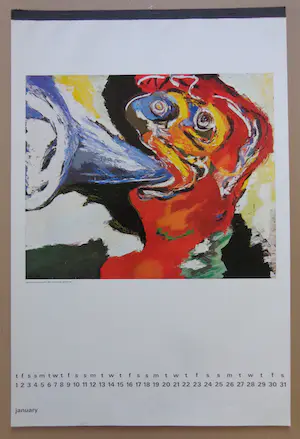 Karel Appel - JAARKALENDER 1976 / 12 KLEUROFFSET / VERZAMELOBJECT kopen? Bied vanaf 1!