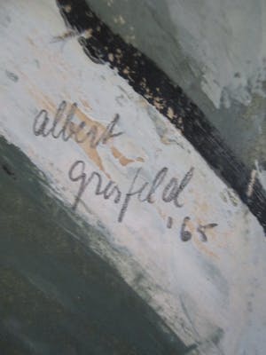 Albert Grosfeld - Schilderij op papier "Overgebleven bunker resten" kopen? Bied vanaf 35!