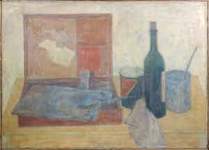 Pieter Fraterman - Olieverf op doek, Stilleven - Ingelijst verkocht voor € 50!