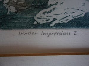 William Palluth - Aquatint. Titel,"Winter impressions 1". kopen? Bied vanaf 10!