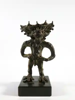 Brons (Onbekend) - Staand duivelsfiguur verkocht voor € 200!