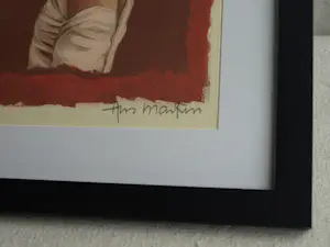 Ans Markus - Ingelijste prent, Portret met wit masker + herkomstgegevens – 1998 kopen? Bied vanaf 1!