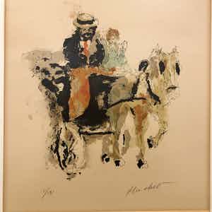 Urbain Huchet - Paard en wagen verkocht voor € 49!