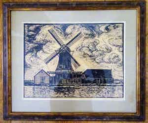 Willem Karel Rees - Molen "De Bonte Hen". verkocht voor € 40!