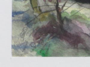Han Krug - Verbrande heide Hilversum - Aquarel kopen? Bied vanaf 30!