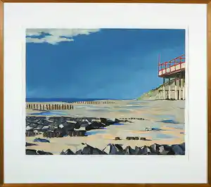 Valentin Bakardjiev - Zeefdruk, Early spring in Zeeland - Ingelijst vendu pour 50€ !
