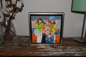 Kantcho Kanev - Zeefdruk en collage op papier (op paneel), Zonder titel kopen? Bied vanaf 75!