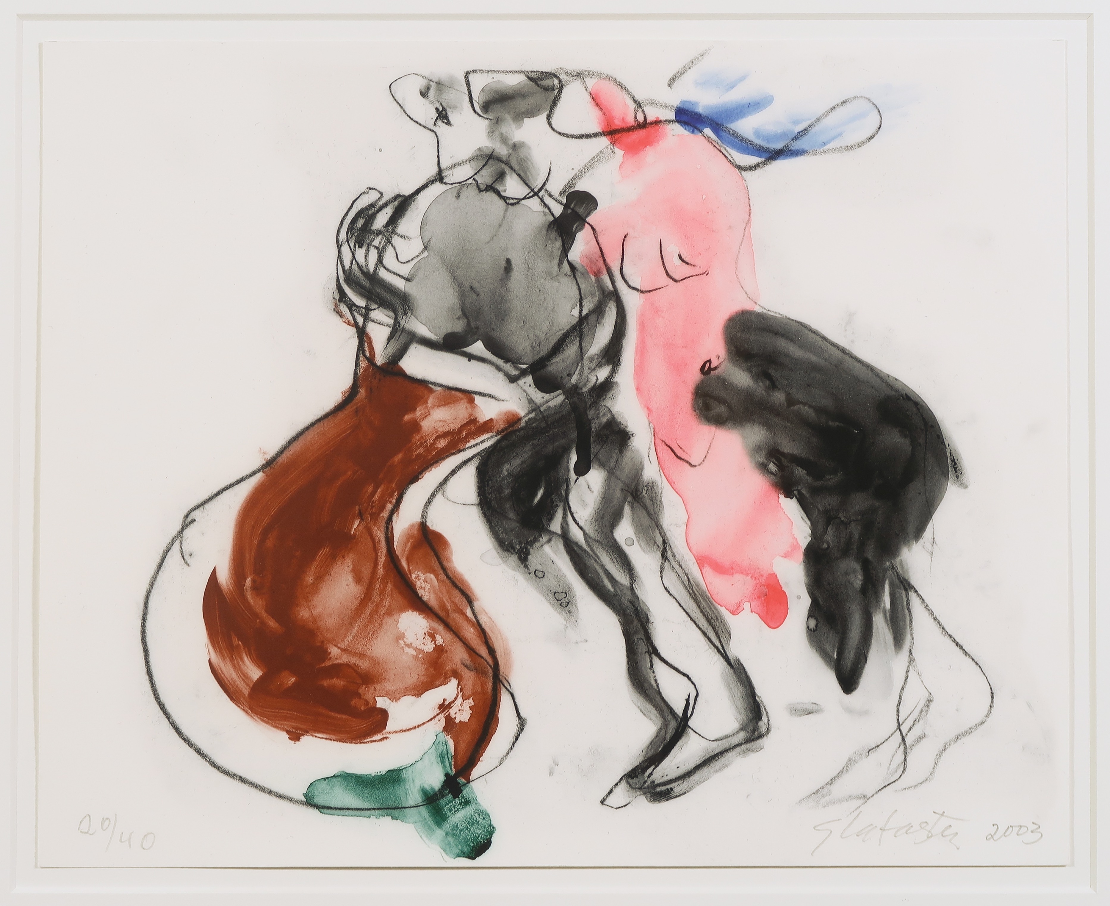 Ger Lataster - Zeefdruk, Zonder titel I - Ingelijst kopen? Bied vanaf 140!