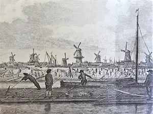 Niet of onleesbaar gesigneerd - Twee oude stadgezichten: Haringvliet/Rotterdam en Dordrecht 18e eeuw kopen? Bied vanaf 1!