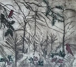 Jeanne Bieruma Oosting - De Wildernis - linosnede op japans papier, gesigneerd r.o. kaufen? Bieten Sie von 275!