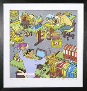 Theo van den Boogaard - Piëzografie, Dat is er een van Tempo-Team (Kantoor) - Ingelijst verkocht voor € 1!