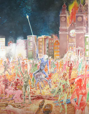 Henri de Haas - Aquarel, Het afscheid - Ingelijst (Zeer groot) kopen? Bied vanaf 1!