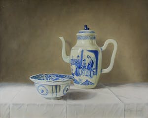 Jan Teunissen - Chinees Kraak`klapmuts' kommetje en Kangxi lijzen theepot kopen? Bied vanaf 350!