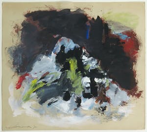 Eugene Brands - Gouache, Abstracte compositie - Ingelijst kopen? Bied vanaf 1600!