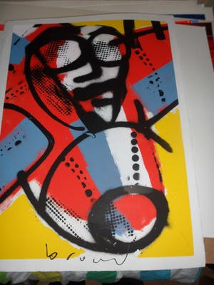 Herman Brood - Zeefdruk: Vliegtuig 4. kopen? Bied vanaf 175!