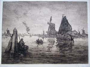 Oskar Paul Matthes - Ets Kagermeer Leiden verkocht voor € 35!