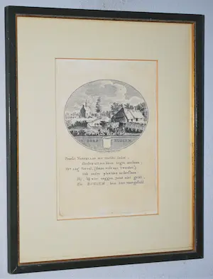Anna Catharina Brouwer - 't dorp BUSSUM - 18e eeuwse gravure kopen? Bied vanaf 25!