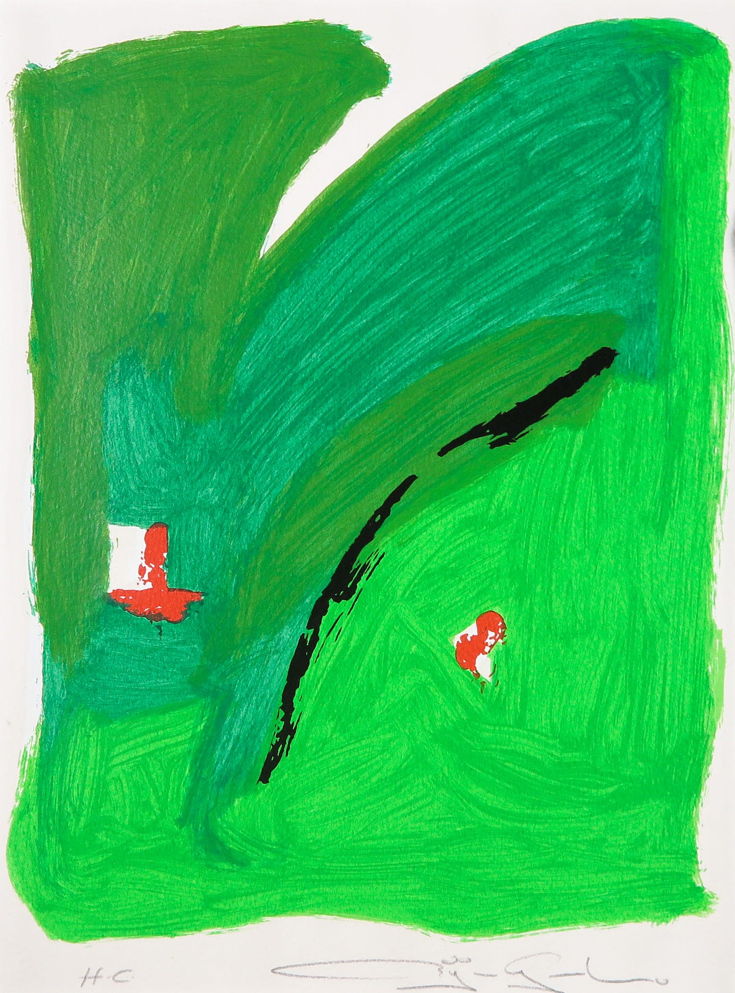 Gerard Bijnens - Zeefdruk, Abstracte compositie kopen? Bied vanaf 1!