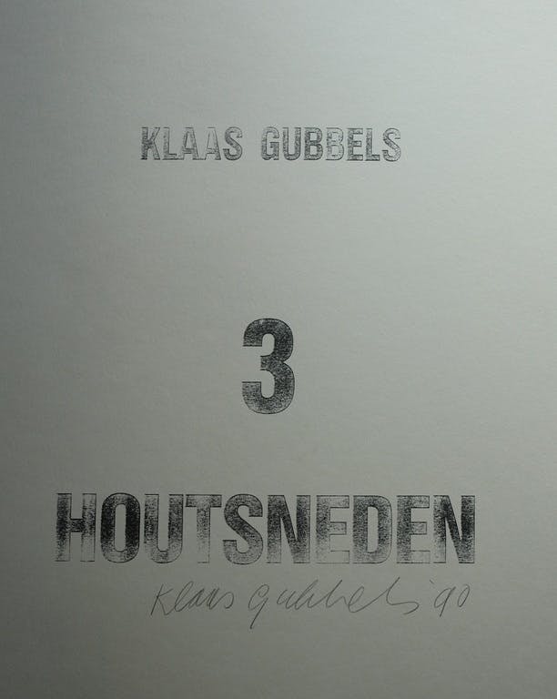Klaas Gubbels - Klaas Gubbels, grote houtsnede, (koffie)kan kopen? Bied vanaf 400!