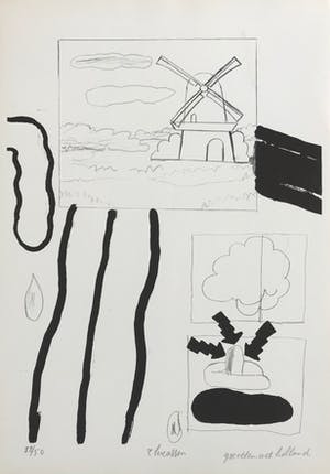 Reinier Lucassen - Lithografie - Gesigneerd - "Groeten uit Holland" - 1966 - 22/50 kopen? Bied vanaf 1!