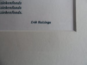 Frank Rosen - Zeefdruk. titel, De ziekenfondsbode, met gedicht van Erik Huizinga. kopen? Bied vanaf 23!